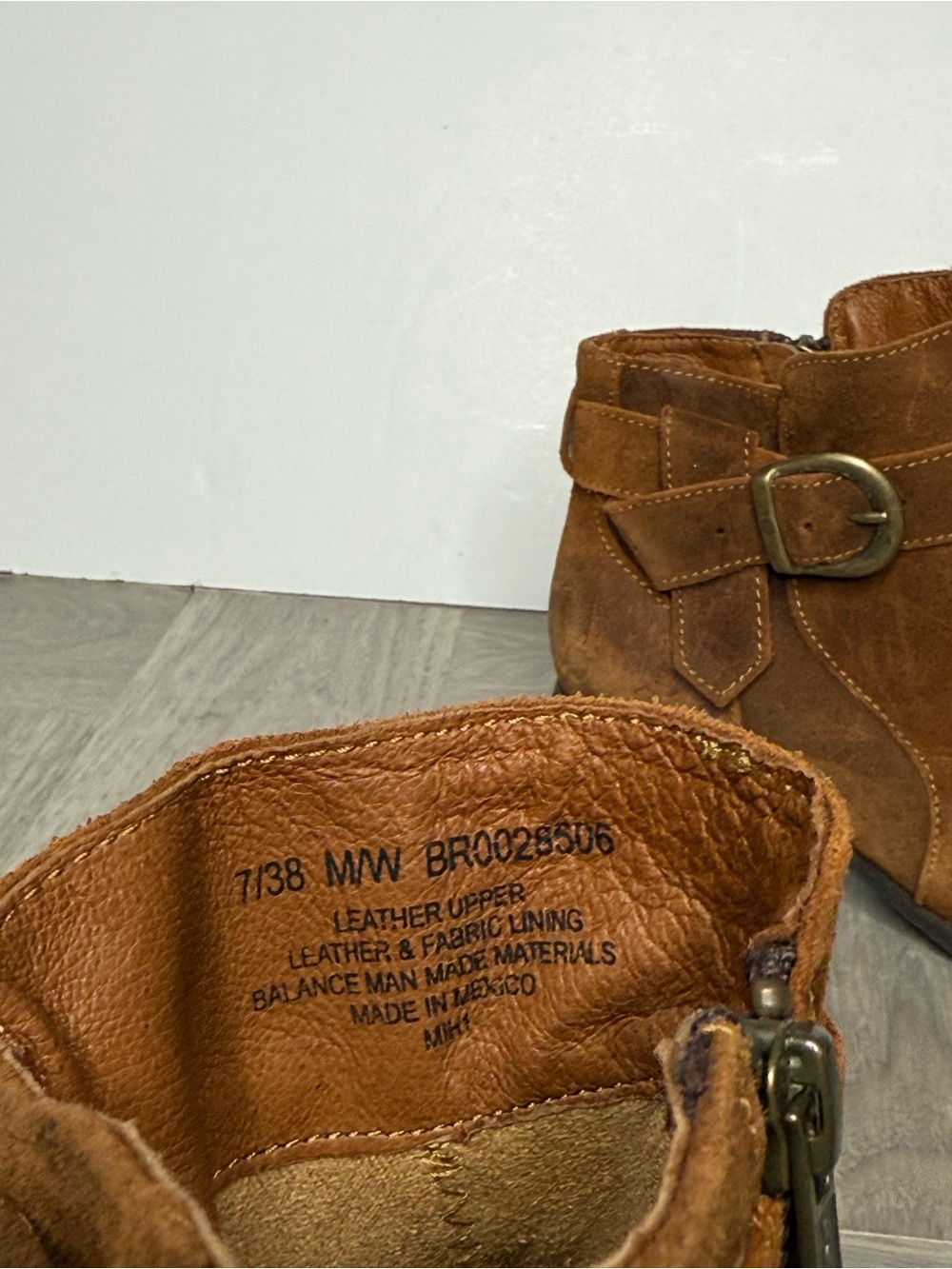 Born Morocco Brown Distressed Suede Bootie 7 - Picture 6 of 9